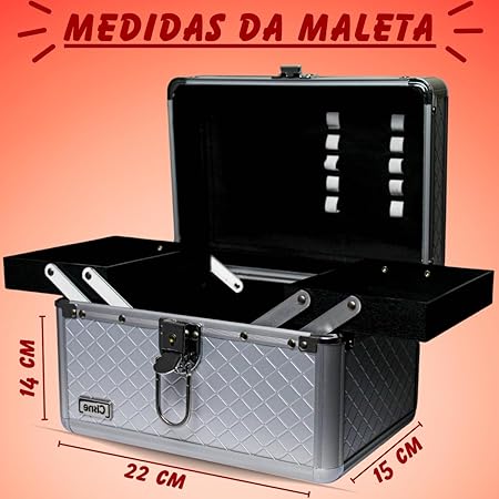 Maleta Super Completa Grande Maquiagem Profissional Linda (Pele Média)(Pela Branca) (Pele Morena)