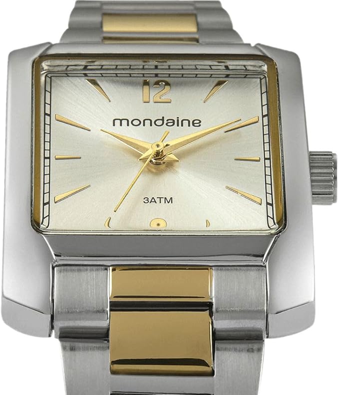 Relógio Mondaine Feminino Quadrado Bicolor 32417LPMVBE2